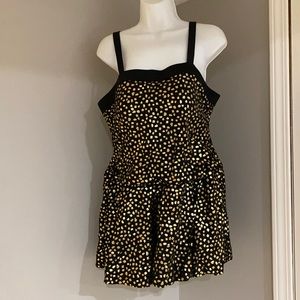 Swimsuits For All Black and Gold One Piece